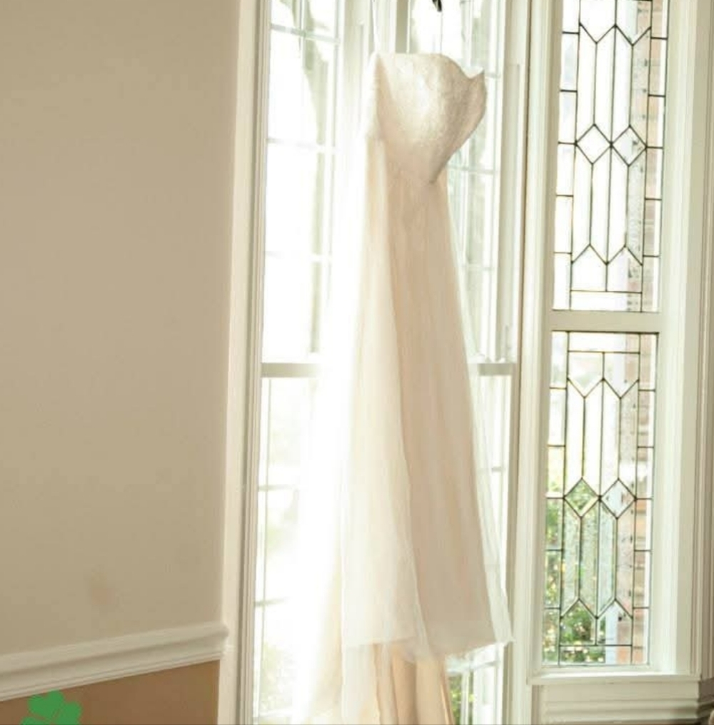 Elegant Off- White Beaded Gown